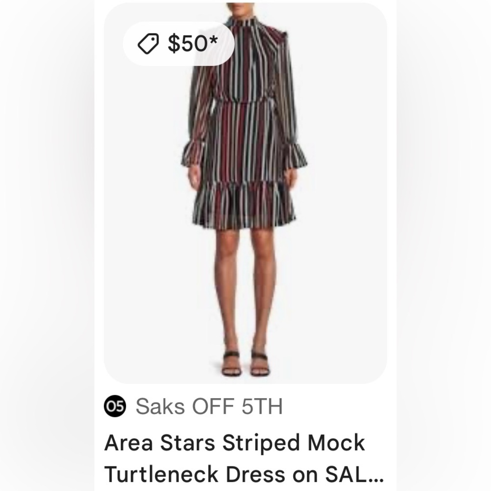 Area Stars Thin Striped Dress